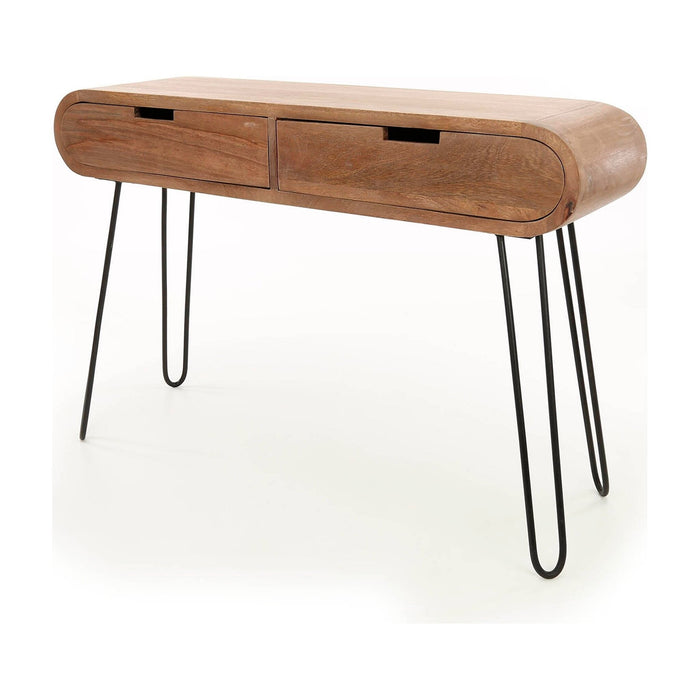 Nest of Nora Sidetable Mielo – Massief mangohout met 2 lades – Zand