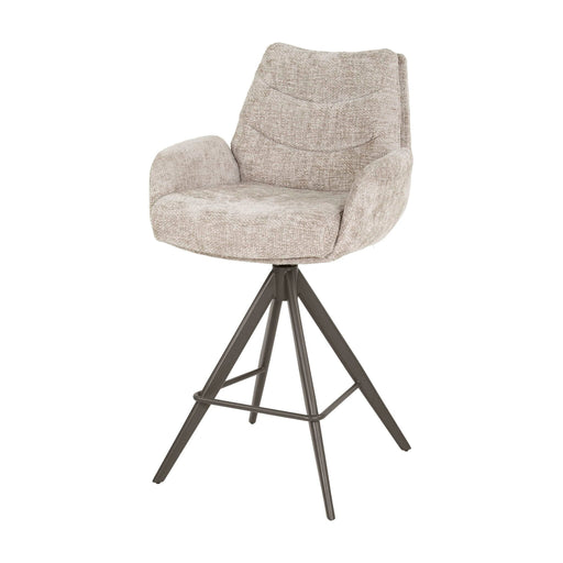 Set van 2 - Nest of Nora Barkruk Sarvo - 360° draaibaar - Chenille - Bruin