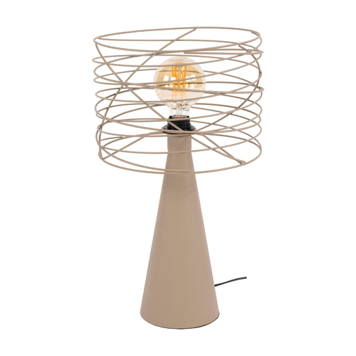 Nest of Nora Tafellamp Fenu - Open draadkap met spiraalvormige lijnen - Beige