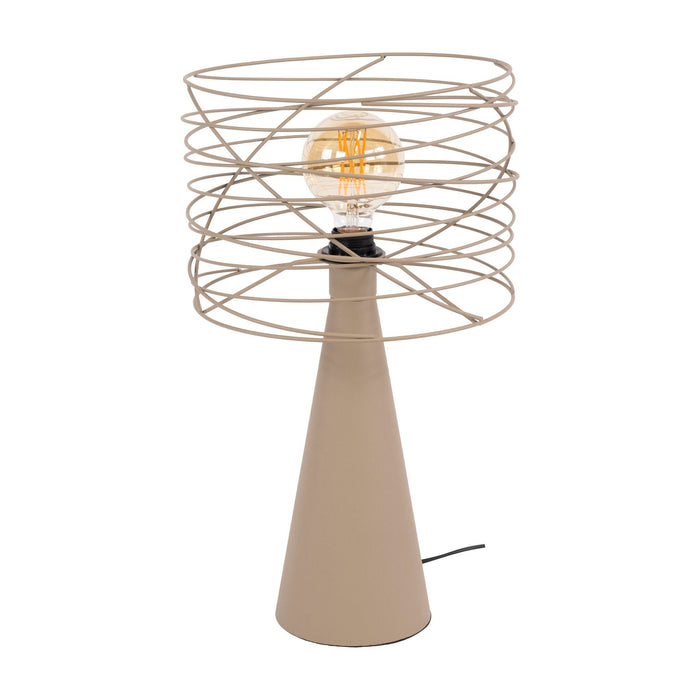 Nest of Nora Tafellamp Fenu - Open draadkap met spiraalvormige lijnen - Beige