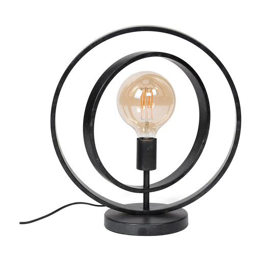 Nest of Nora Tafellamp Davio draaibare metalen ringen charcoal