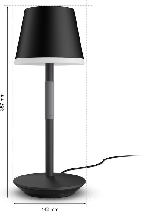 Philips Hue Go draagbare tafellamp - zwart