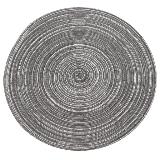 Krumble Placemat rond - Diameter 36 cm - Zilver/grijs