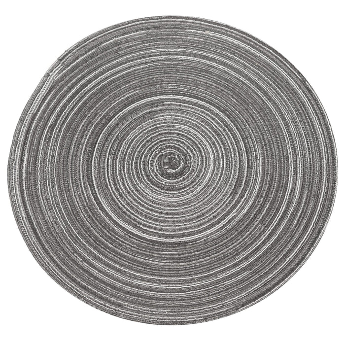 Krumble Placemat rond - Diameter 36 cm - Zilver/grijs