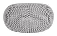 LABEL51 Poef Knitted, 70 x 35cm - Lichtgrijs - Rond - ThatLyfeStyle