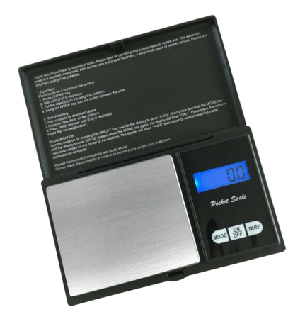 XIB Klein weegschaaltje met deksel 0,1 gram tot 1000 gram