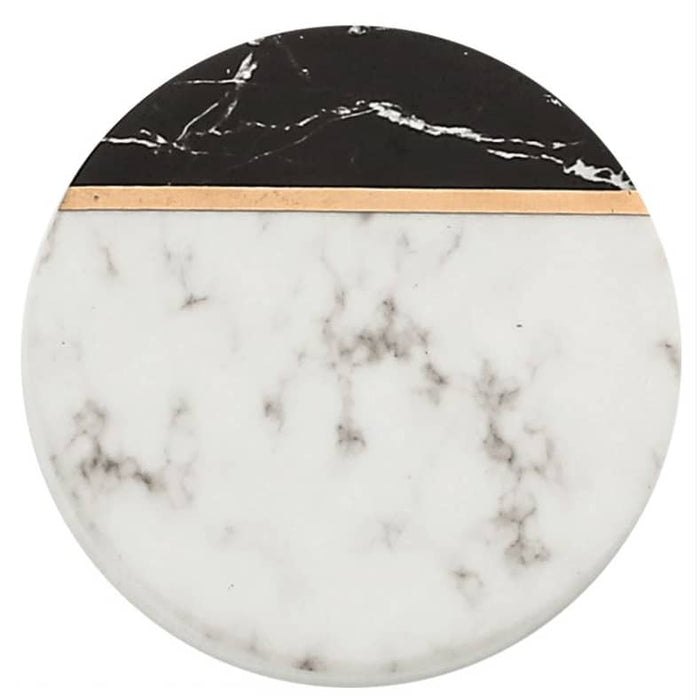 QUVIO Onderzetter set van 4 - Rond - Marmerlook