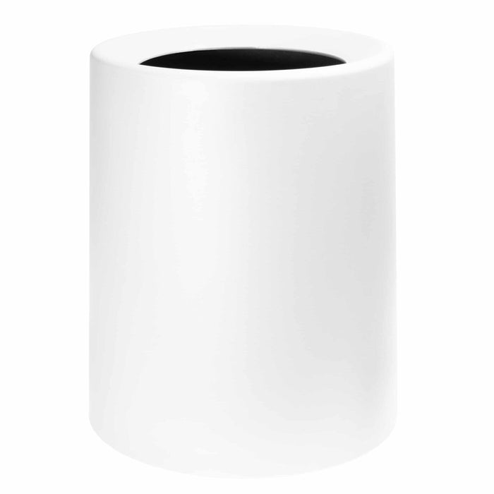 QUVIO Prullenbak met plastic binnenemmer - 12 L - Wit