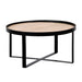 QUVIO Salontafel Anna - Rond - FSC®-gecertificeerd mangohout - Zwart - Naturel