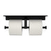 QUVIO Dubbele toiletrolhouder - Met legplank - Zwart