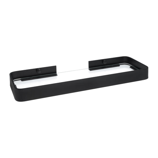 QUVIO Badkamer plank - Metaal - Glas - Zwart
