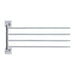 QUVIO Handdoekenrek - met 4 armen - RVS - Zilver