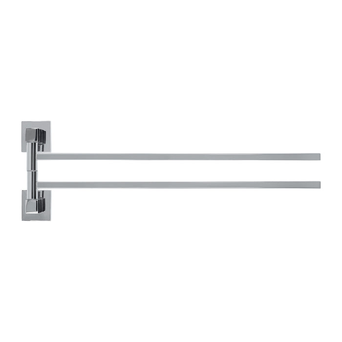 QUVIO Handdoekenrek - Met 2 armen - RVS - Zilver