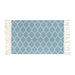 QUVIO Vloerkleed met franjes - Retro - Lichtblauw - 90 x 60 cm