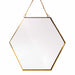 QUVIO Spiegel - 0,3 x 24 x 21 cm - Incl. ketting