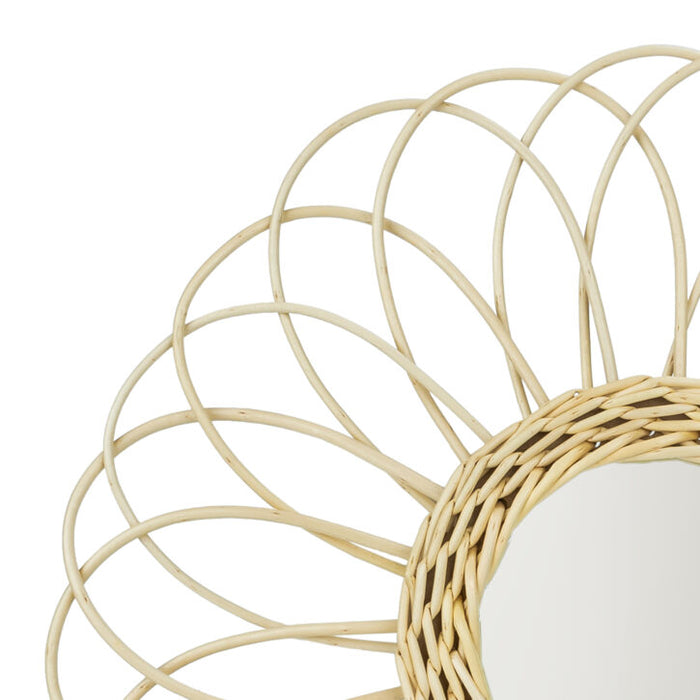 QUVIO Rotan spiegel – Diameter 39,5 cm - ThatLyfeStyle