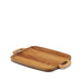 Kave Home Serveerplank Sardis Acaciahout en rotan, 50 x 35cm - Naturel