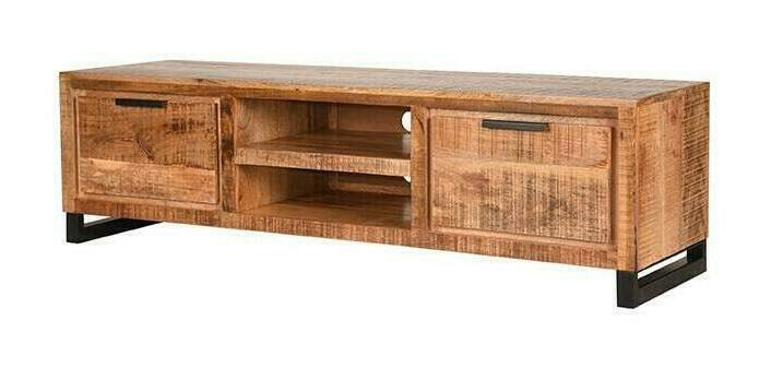 LABEL51 TV-meubel Glasgow Mangohout, 160cm - Rough - ThatLyfeStyle
