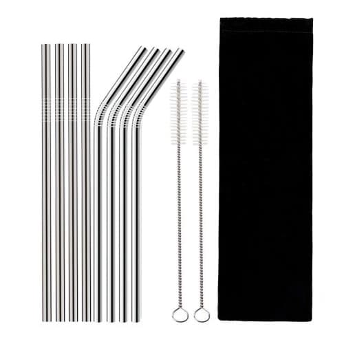 Krumble RVS rietjes - set van 8 stuks - Vaatwasserbestendig