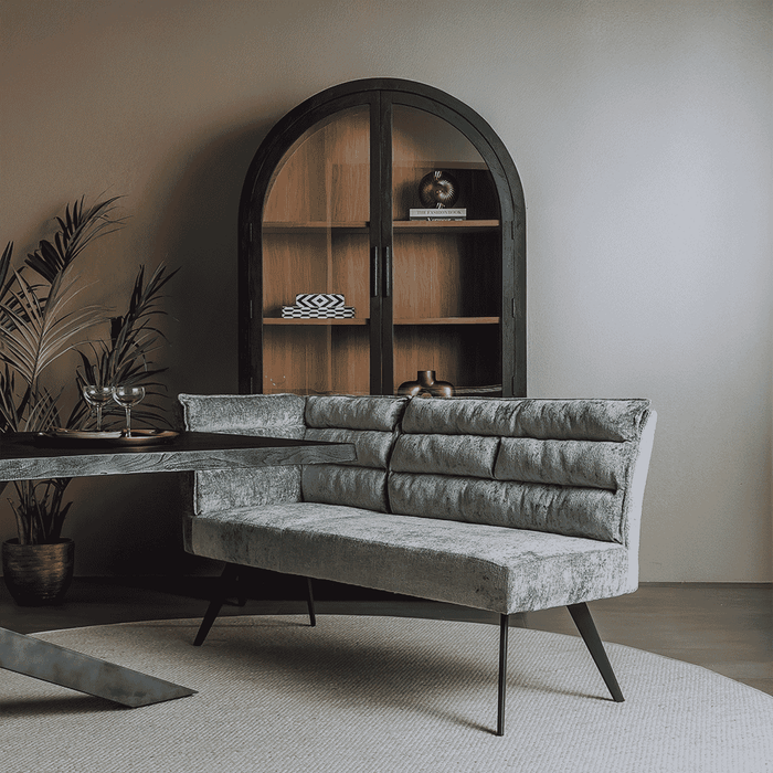 Tower Living Eetkamerbank Rosora Hoek Links, 160cm - Grijs