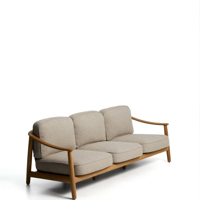 Kave Home 3-zits Tuinbank Elunda Teakhout - Beige - ThatLyfeStyle