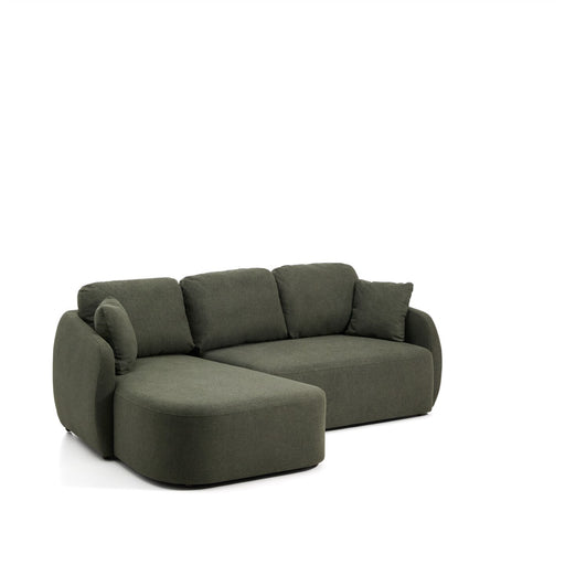 Kave Home 3-zits Lounge Slaapbank Laira Links, Chenille - Donkergroen