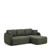 Kave Home 3-zits Lounge Slaapbank Laira Rechts, Chenille - Donkergroen