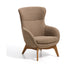 Kave Home Fauteuil Adiran Chenille & Eiken - Lichtbruin