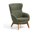 Kave Home Fauteuil Adiran Chenille & Eiken - Mosgroen