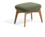 Kave Home Hocker Adiran Chenille & Eikenhout, 50 x 40cm - Groen