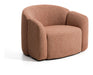 Kave Home Fauteuil Corvena Chenille, 98cm - Terracotta