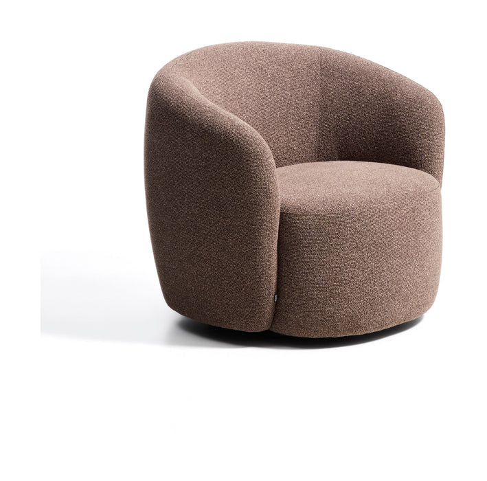 Kave Home Draaifauteuil Odenia Bouclé - Bruin