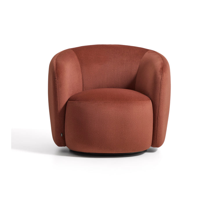 Kave Home Draaifauteuil Odenia Velvet - Terracotta