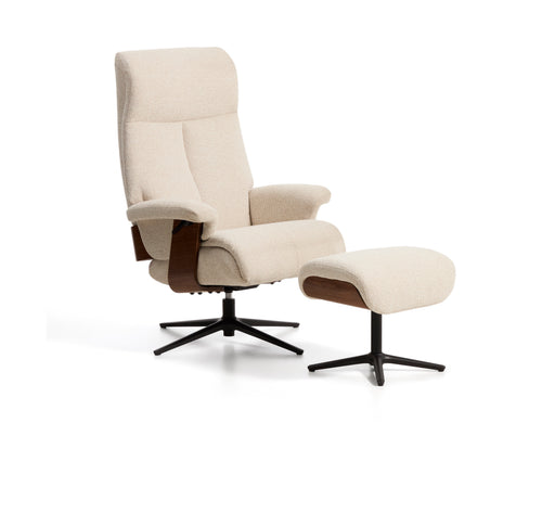 Kave Home Relaxfauteuil Toriel Bouclé - Beige/Zwart