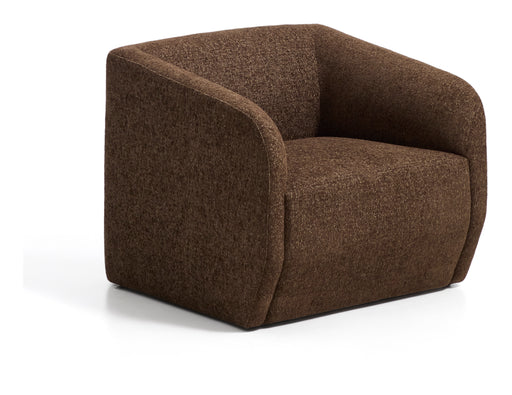 Kave Home Fauteuil Milare Chenille, 83cm - Chocoladebruin