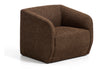 Kave Home Fauteuil Milare Chenille, 83cm - Chocoladebruin