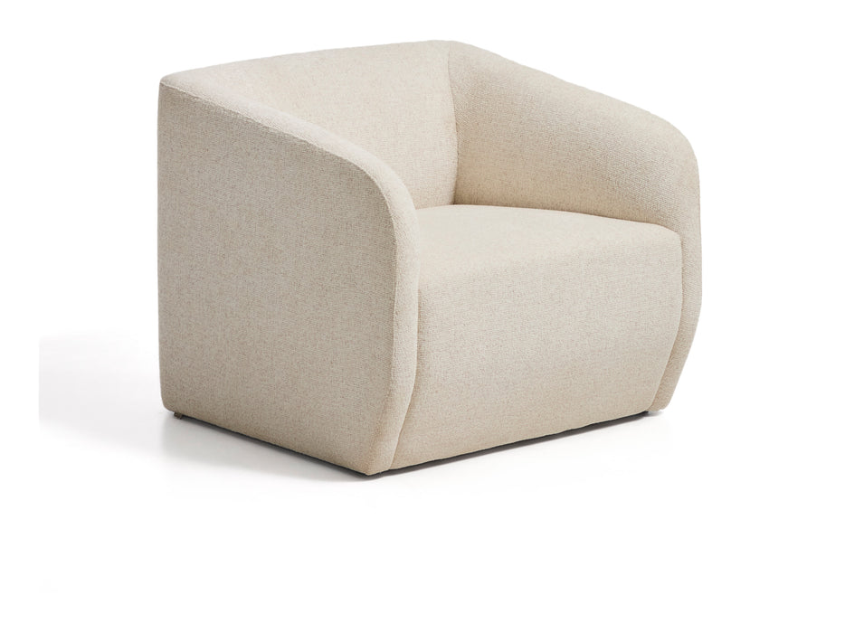 Kave Home Fauteuil Milare Chenille, 83cm - Beige