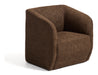 Kave Home Fauteuil Milare Chenille, 73cm - Chocoladebruin