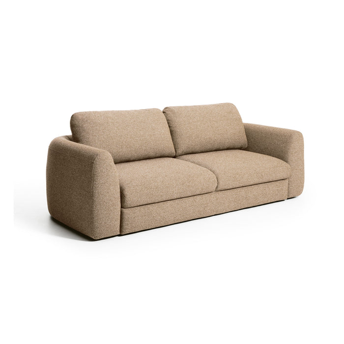 Kave Home Slaapbank Vera 240cm, Structuurstof - Lichtbruin