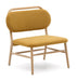 Kave Home Fauteuil Helda Chenille en eikenhout - Mosterdgeel