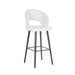 Richmond Barstoel Savoy Bouclé - Wit (zithoogte 82cm)