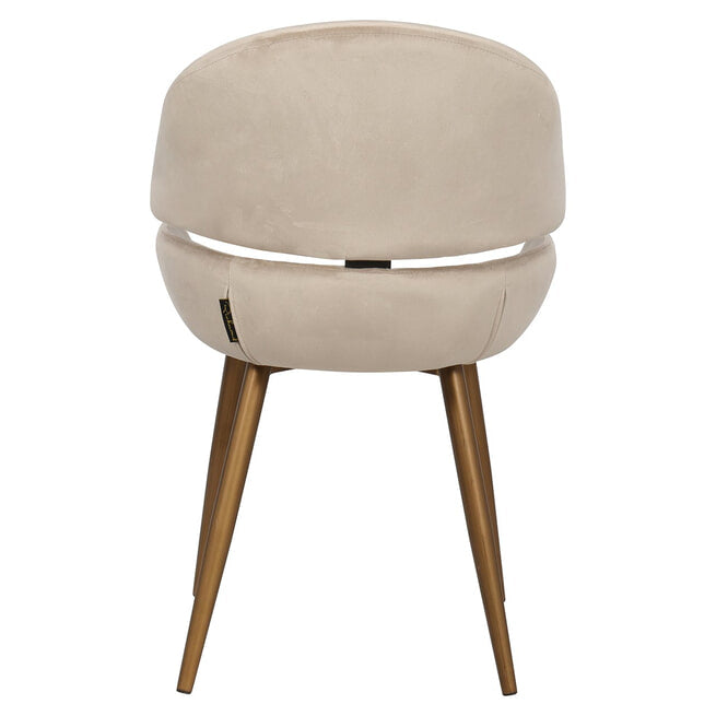 Richmond Eetkamerstoel 'Denny' velvet, Quartz Khaki - ThatLyfeStyle