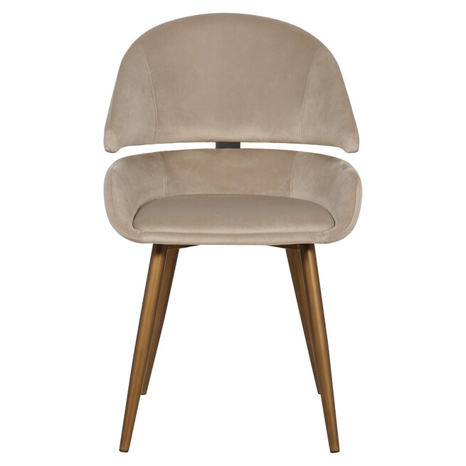 Richmond Eetkamerstoel 'Denny' velvet, Quartz Khaki - ThatLyfeStyle