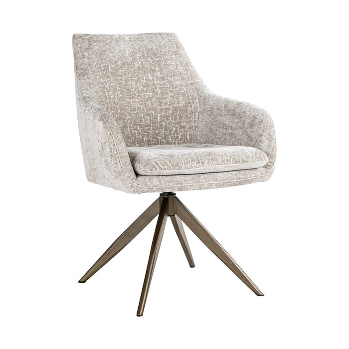 Richmond Draaibare Eetkamerstoel Lisonne Pearl Island stof - Beige