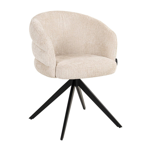 Richmond Draaibare Eetkamerstoel Serenity Chenille - Beige - ThatLyfeStyle