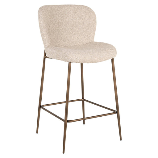 Richmond Barstoel Odarby Bouclé - Crème (zithoogte 67cm) - ThatLyfeStyle