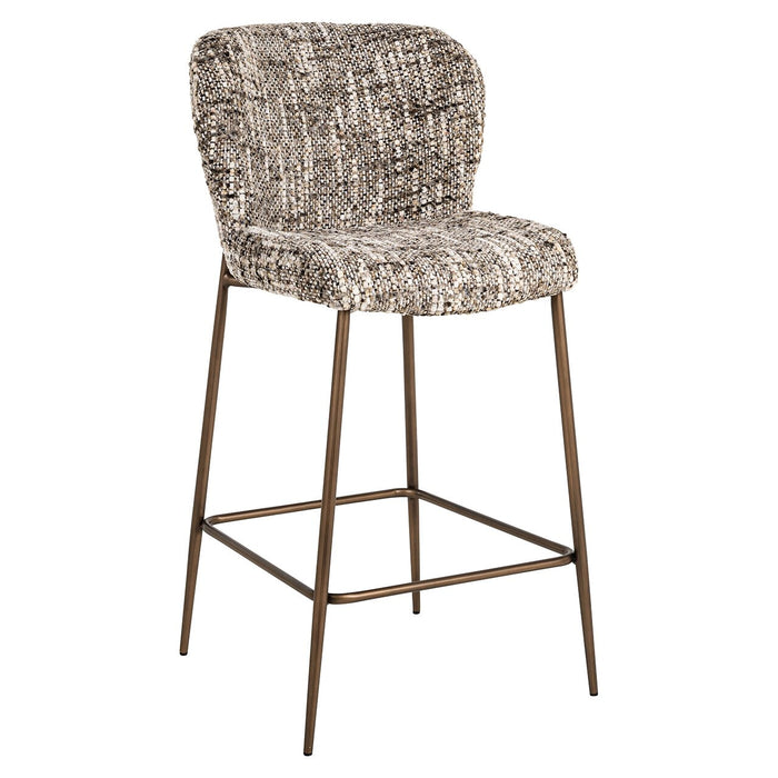 Richmond Barstoel Odarby Omara stof - Bruin (zithoogte 68cm)