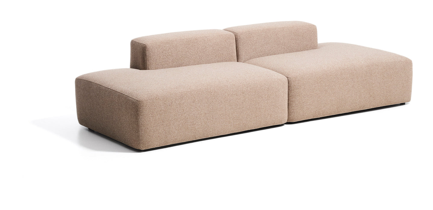 Kave Home 3-zits Bank Blok 290cm, Chenille - Bruin