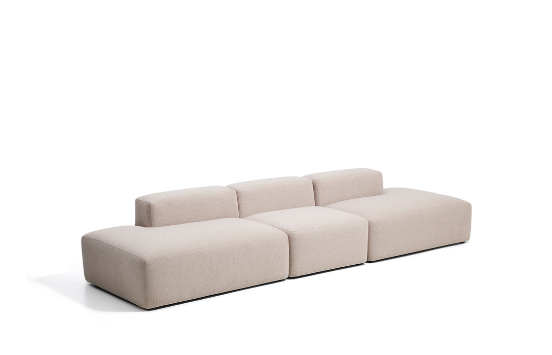 Kave Home 4-zits Bank Blok 380cm, Chenille - Beige
