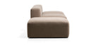 Kave Home 3-zits Bank Blok met poefeindstuk 270cm, Chenille - Taupe